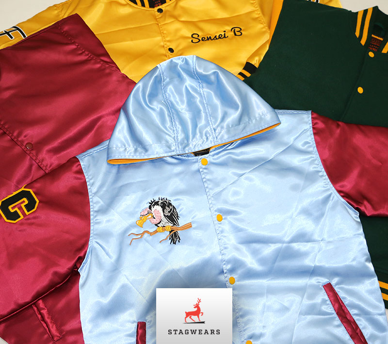 Custom Satin Baseball Team Varsity Jackets