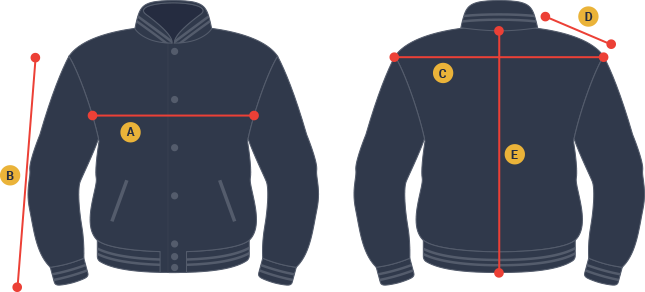 Jackets Size Chart