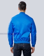 Premium Softshell Bomber Jacket in Royal Blue Back