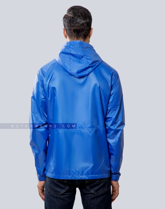Premium Windbreaker Royal Blue Coach Jacket Back
