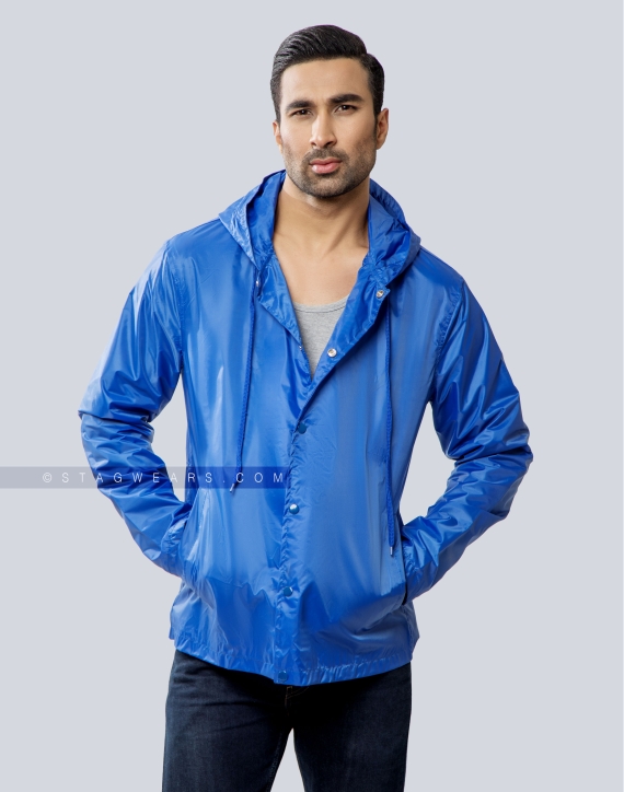 Premium Windbreaker Royal Blue Coach Jacket Casual