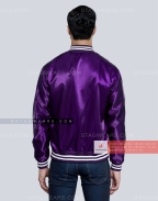 Purple Satin Jacket Back