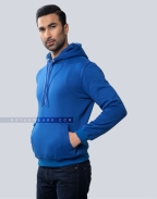 Royal Blue Pullover Fleece Hoodie Front Side