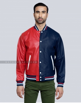Two Tone Leather Varsity Jackets