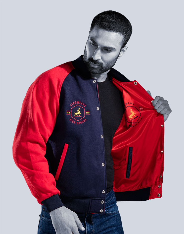 Custom Reversible Varsity Jackets Fleece