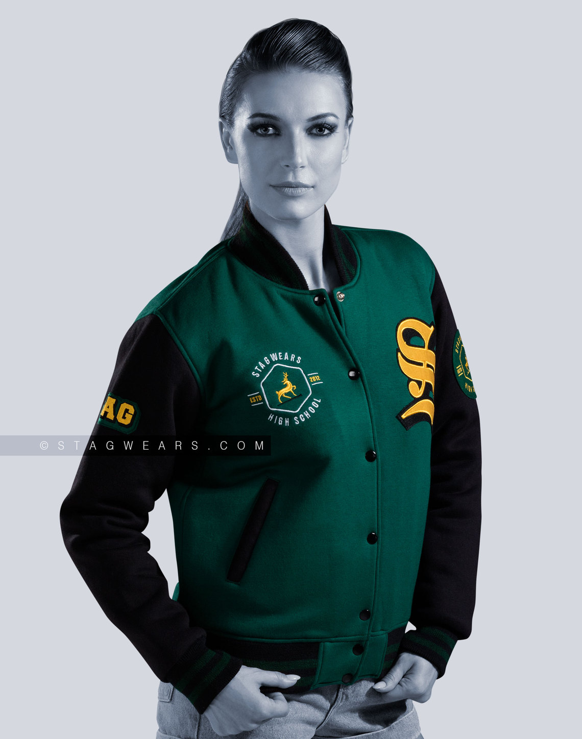 Customized Varsity Letterman Jacket Cotton Fleece