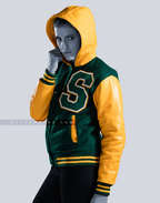 Custom Varsity Letterman Jacket Hoodie Leather