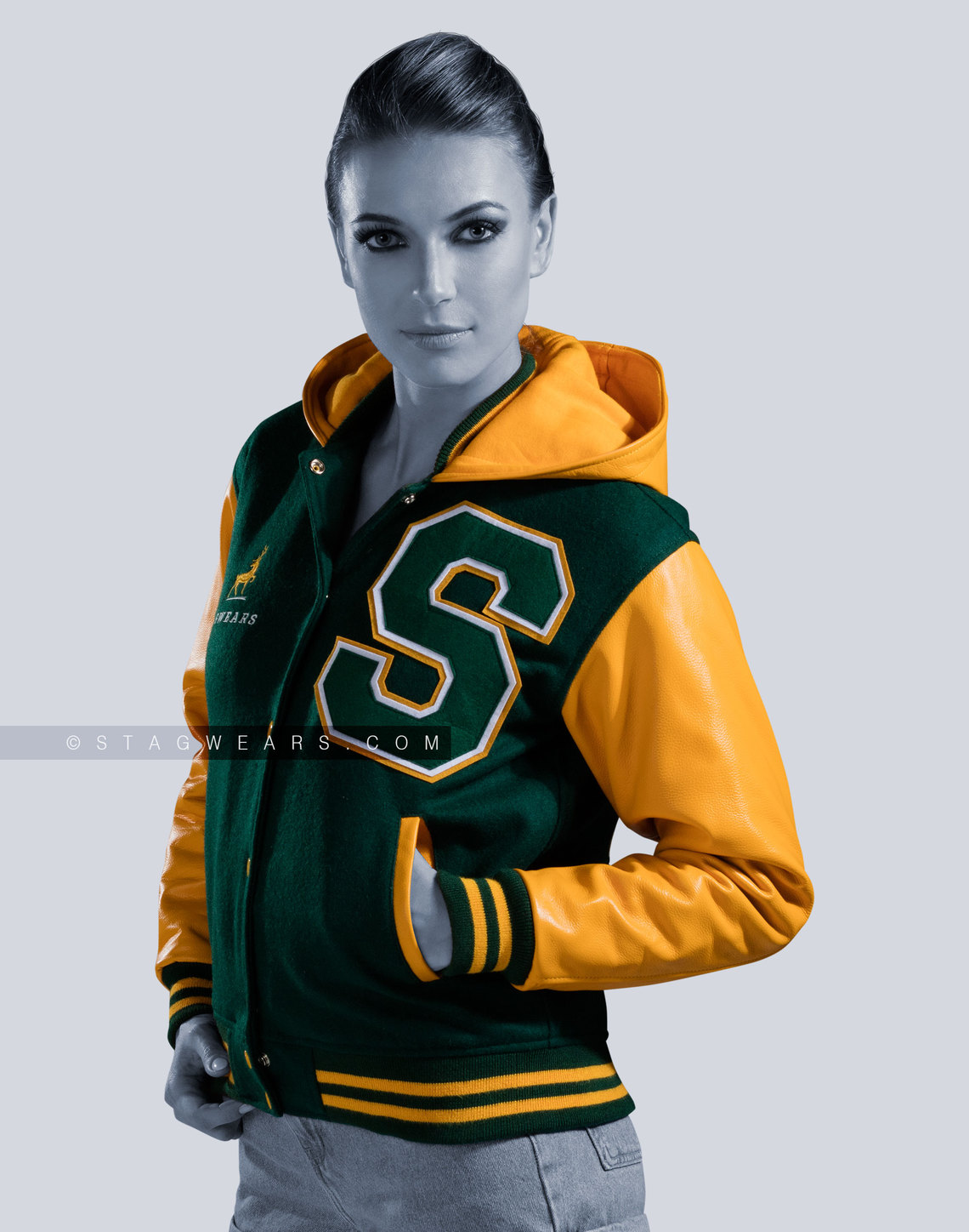 Customized Varsity Letterman Jacket Hoodie Leather