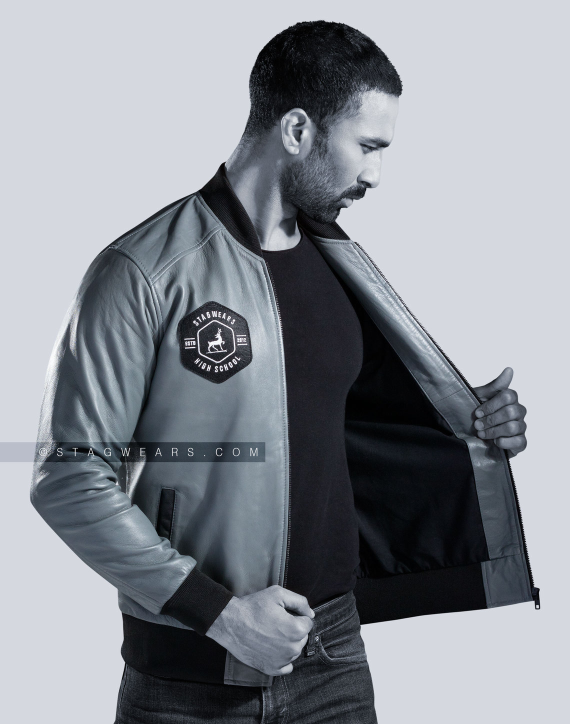 Custom Sheep Leather Bomber Jackets