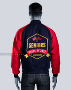 Varsity Letterman Jacket Fleece Reversible Satin Fleece