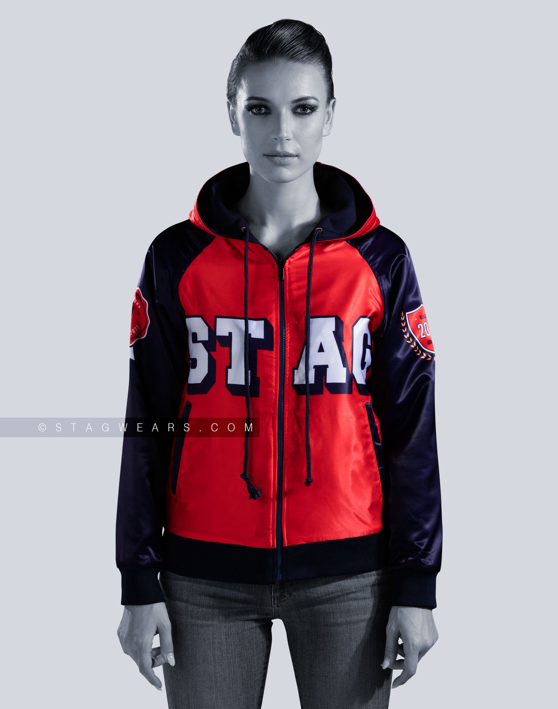 High School Custom Cotton Fleece Hoodies Reversible