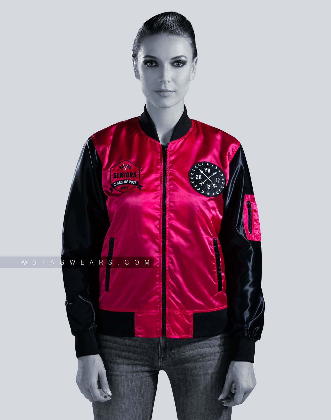 Bomber Jacket Women Satin