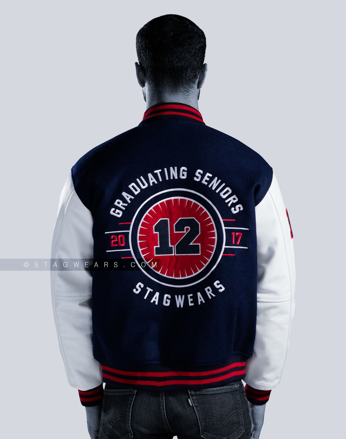 HighSchool Seniors Varsity Letterman Jacket Leather