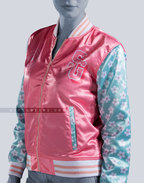 Varsity Letterman Jacket Sublimation Printing Custom Women Satin Jackets