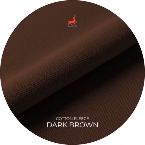 Dark Brown Cotton Fleece