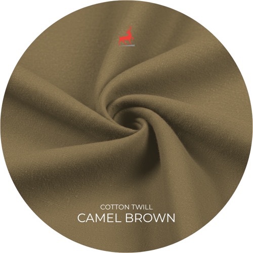 Camel Brown Cotton Twill