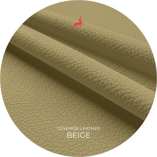 Beige Cowhide Leather