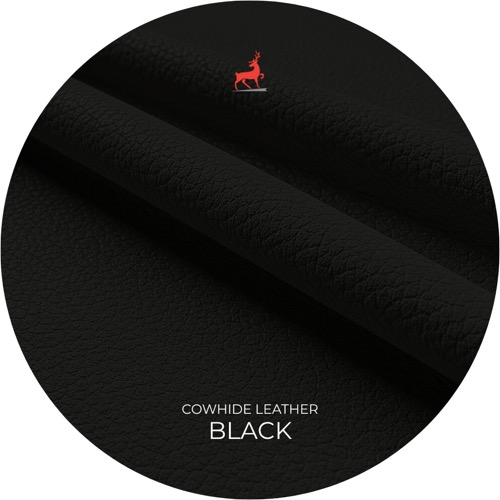 Black Cowhide Leather