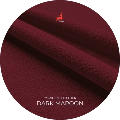 Dark Maroon Cowhide Leather