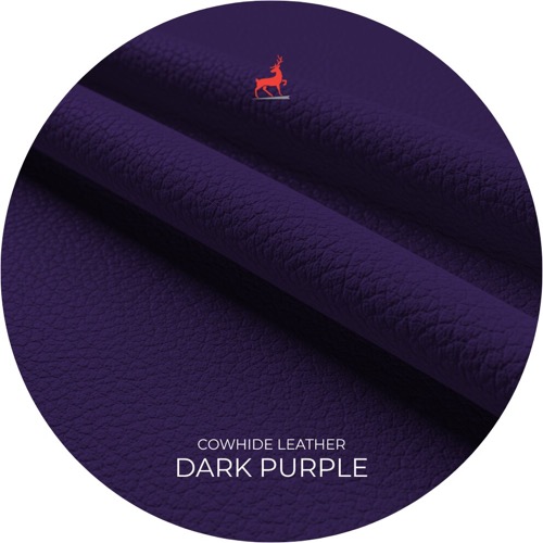 Dark Purple Cowhide Leather