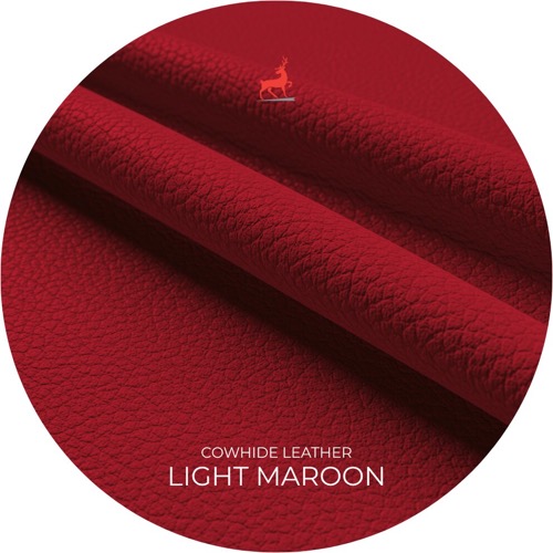 Light Maroon Cowhide Leather