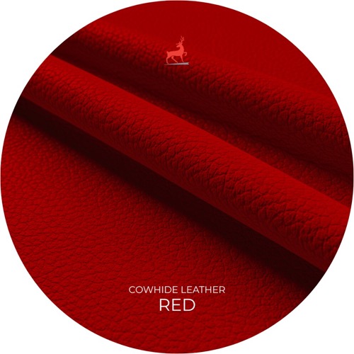 Red Cowhide Leather