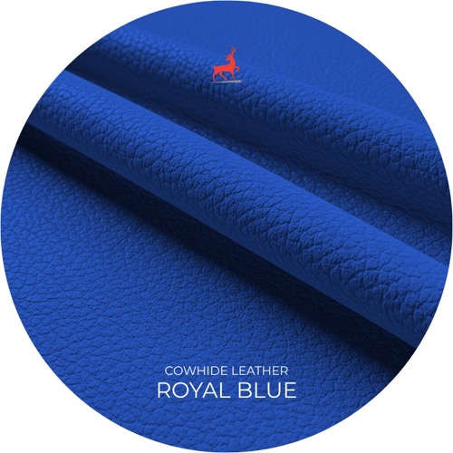 Royal Blue Cowhide Leather