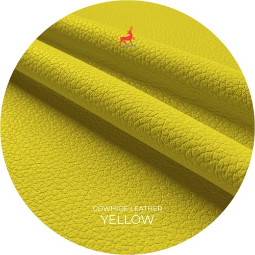 Yellow Cowhide Leather