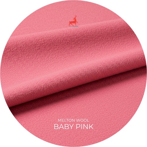 Baby Pink Melton Wool
