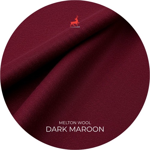 Dark Maroon Melton Wool