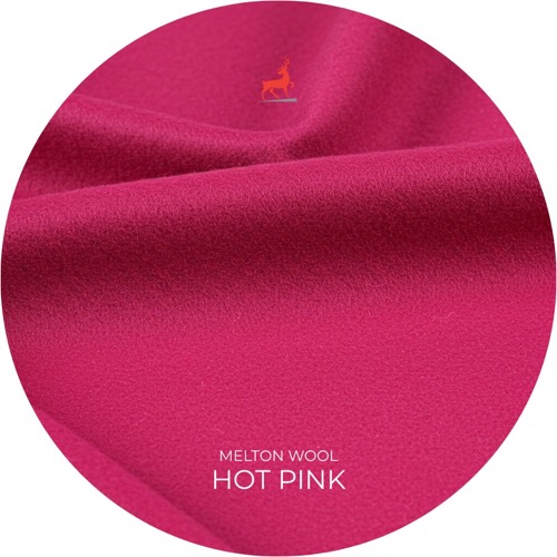 Hot Pink Melton Wool