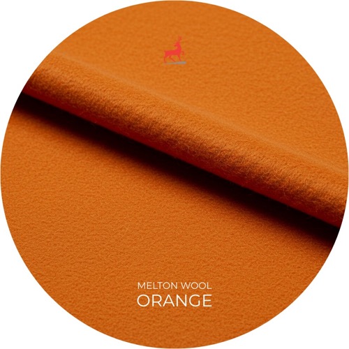 Orange Melton Wool