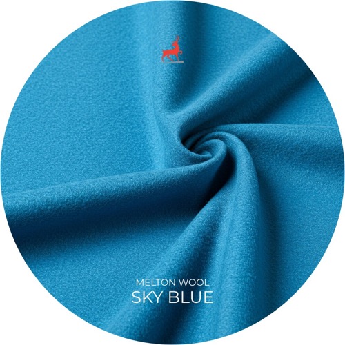 Sky Blue Melton Wool