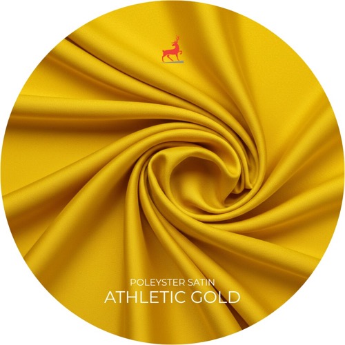 Athletic Gold Polyester Satin