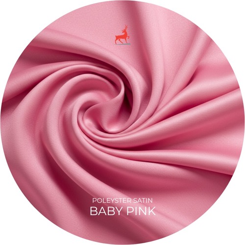 Baby Pink Polyester Satin