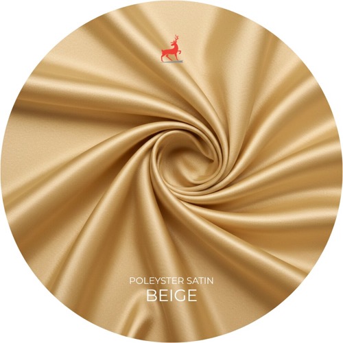 Beige Polyester Satin