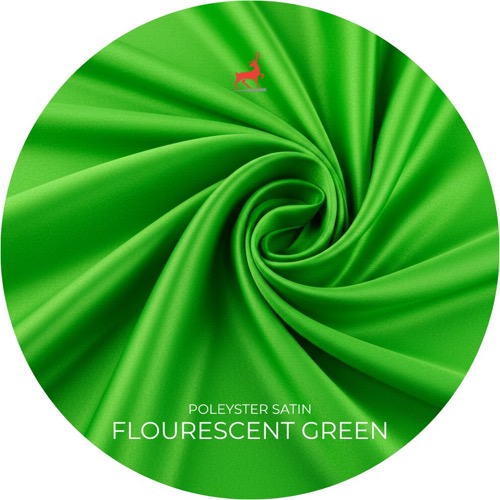 Flourescent Green Polyester Satin