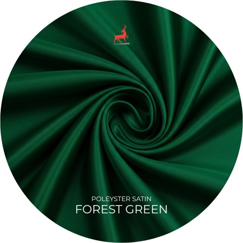 Forest Green Polyester Satin