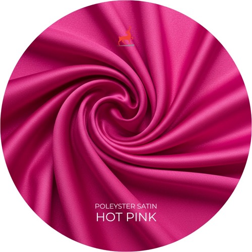 Hot Pink Polyester Satin