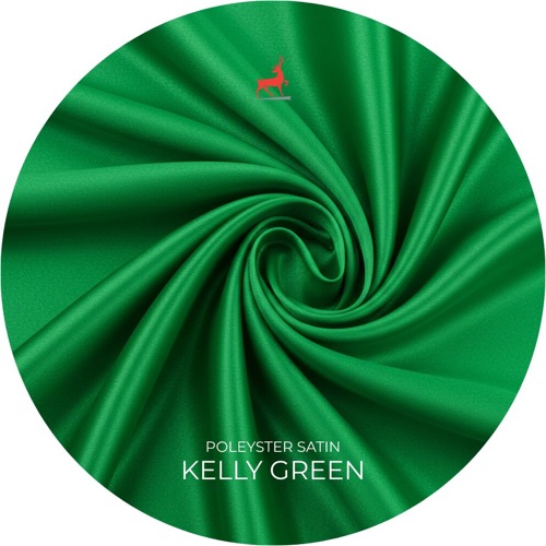 Kelly Green Polyester Satin