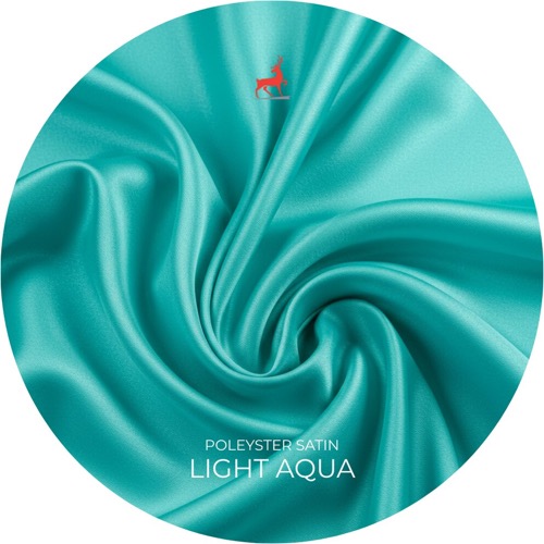Light Aqua Polyester Satin