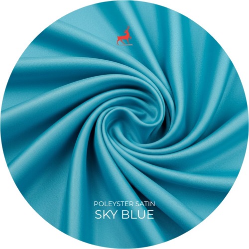 Sky Blue Polyester Satin