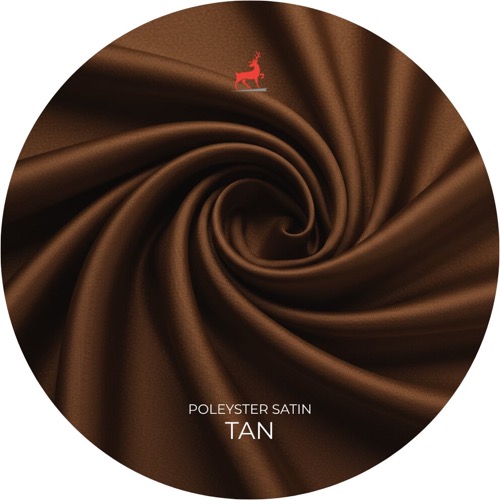 Tan Polyester Satin