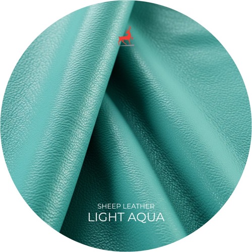 Light Aqua Sheep Leather
